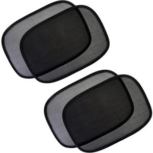 Car Window Shades, 4 PCS Baby Side Window Covers, Sun Protection and Sun Shade Blocker, Glare Shield Protection, 21" x 14" Mesh Car Shade (Black)
