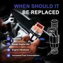 HiSport Fuel Injector 16600-88G10 JS20-1 3.0L V6 1PC Compatible with Mercury Nissan 1993-1995 Villager,1990-1994 D21 Pickup,1990-1995 Pathfinder,1995 Pickup,1993-1995 Quest