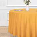 Round Tablecloth - 120 Inch - Water Resistant Spill Proof Washable Polyester Table Cloth Decorative Fabric Table Cover for Dining Tables, Buffet Parties and Camping, Gold