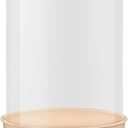 Large Pet Toys Storage Box, Transparent PET Toy Storage Container, Cat Toy Bin, Dog Toy Organizer, Cylinder Plush Toy Display Bucket with PP Lid for Home Organization (Pink)