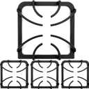 316202405 Cast Iron 4 Burner Grate Replacement for Frigidaire Gas Oven Stove grate Range Stove Top Parts 8-7/ 8'' x 8-7/ 8''