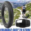 Fat Bike Tire 20"x4" 26"x4" E-Bike Tire Compatible Replacement Bicycle Tire for Mountain Snow and Beach Bike (Black (2 Pack))