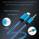 [2Pack/3.3ft] Lightning to 3.5mm iPhone Aux Cord, [Apple Mfi Certified] iPhone Aux Audio Cable for Car Home Stereo Speaker Headphone Compatible with iPhone 14 13 12 11 Pro Max Mini XR XS 8 iPad iPod (2*Blue, Purple)