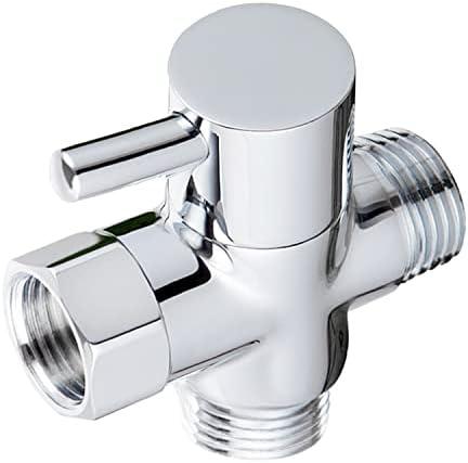 Sneatup Solid Brass 3-way G1/2 Shower Diverter Chrome Plating