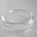 CiaoHER 2in Thickness Acrylic Disc Display Block Clear Polished Round Pedestal Stand Riser (10'' x 2'')