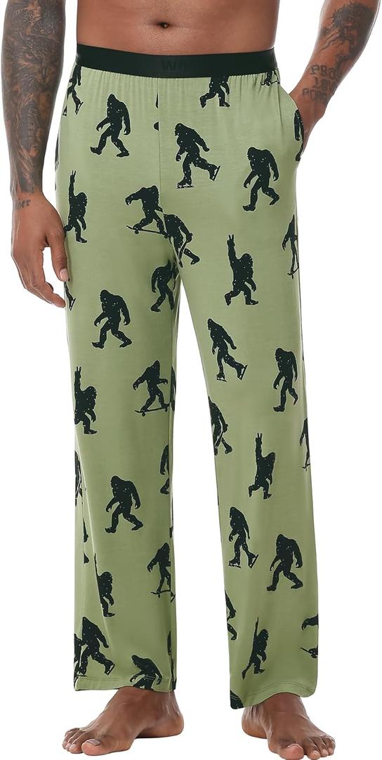 WiWi Viscose from Bamboo Men's Sleep Pant Sports Trousers with Pockets Light Bottom,  X-Large