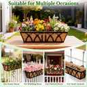Halatool 4 Pack 24 Inch Window Box Liners, Pre-Formed Coco Fiber Replacement Liner, Natural Coconut Coir Planter Liners for Wall, Hanging Basket, Flower Pot, Fence and Railing