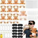 10 Set Bottle Chug Baby Shower Games Brown Bear Blindfolded Diaper Changing Christmas Party Games Kits Bottles Diapers Blindfold Eye Masks Bear Baby Shower Christmas Party Guest Gifts