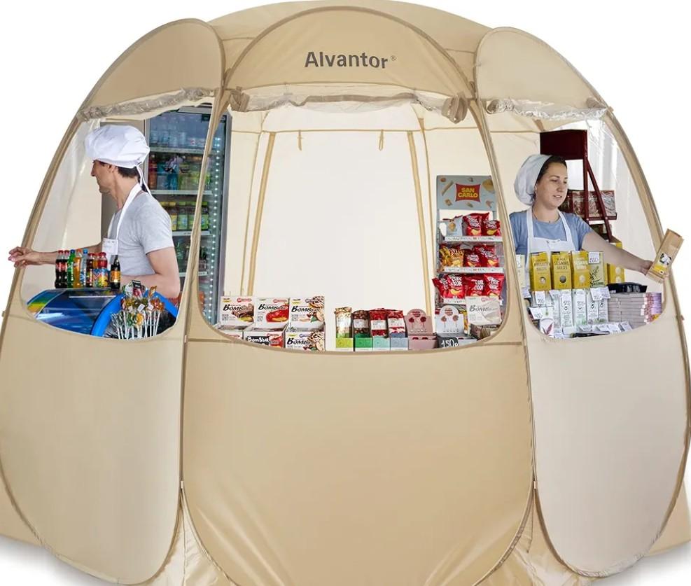Alvantor Pop Up Canopy Tent 8 ft - Vendor Booth Event Tent - Pop Up Canopy for Commercial Activity - Camping Gazebos - Beige