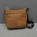 BOSTANTEN Crossbody Bags for Women Trendy Vegan Leather Hobo Purses Shoulder Handbags With Wide Shoulder Strap Camel Brown