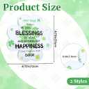 2 Pack St Patricks Day Gifts Acrylic St Patricks Day Decor for Table Office Desk Shelf Mantle Good Luck Four-leaf Clover Gifts for Home Office Desk Decorations