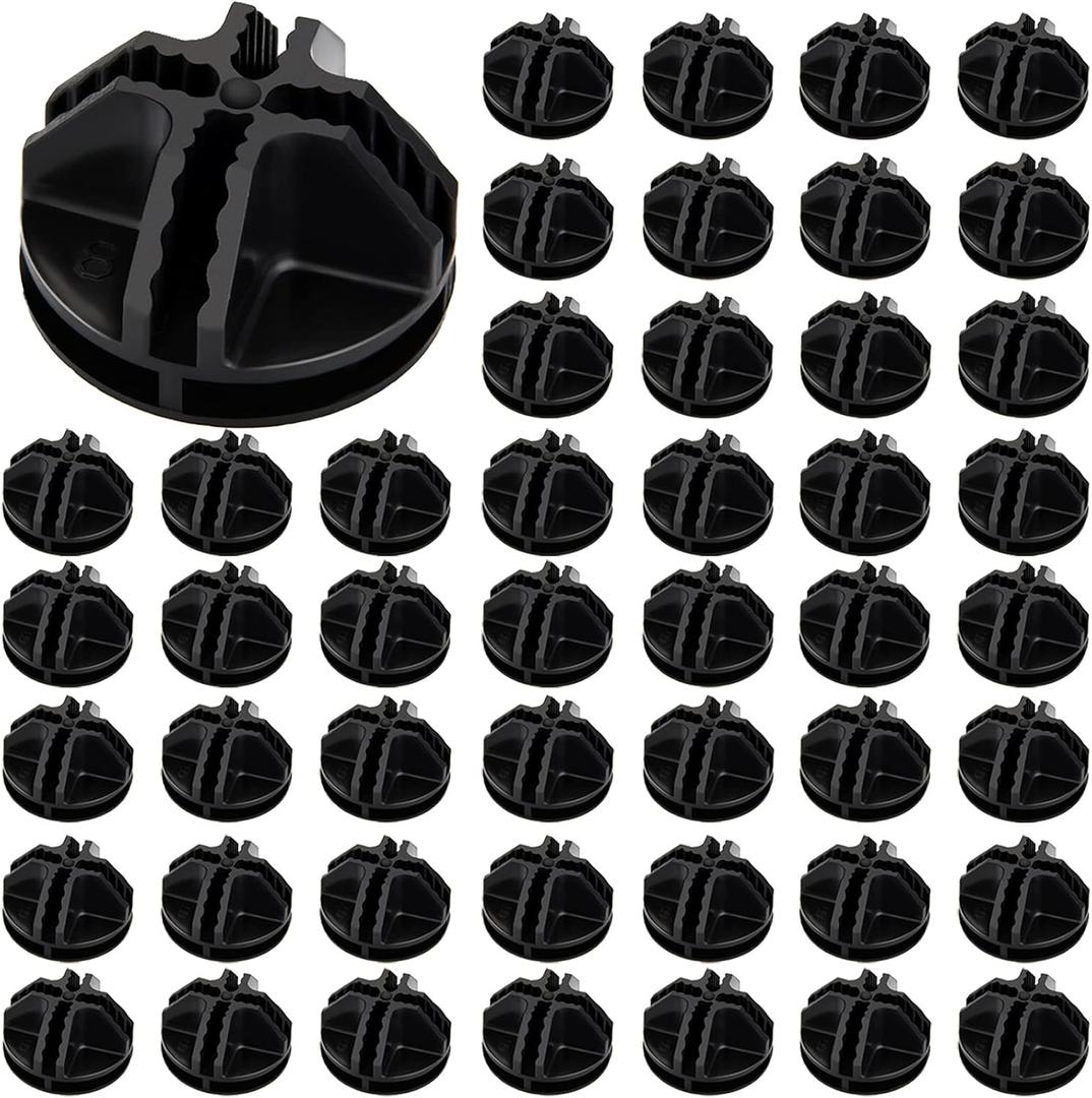 48 Pieces Cube Connectors Plastic Storage Wire Cube Organizer ABS Connectors for Modular Closet Storage Organizer and Wire Shelf (Black)