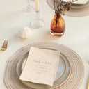 4 x Floroom 15 Inch Round Braided Placemats Set of 4, Washable Heat Resistant Cotton Polyester Circle Place Mats for Kitchen Dining Table - Canvas Beige