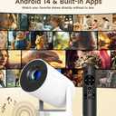 Electric FocusMagcubic Mini Projector 4K Support, Portable Projector with WiFi 6 and Bluetooth 5.4, Smart Proyector, 5W Soundbase Speaker, 180Rotation for Home Theater