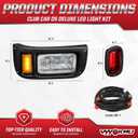 Golf Cart Headlight Taillight Kit, Club Car DS 12V LED Headlight Tail Light Kit, Club Car Headlight Taillight Kit for 1993-UP DS Gas and Electric, Golf Cart Street Legal light Kit with Wire Harness