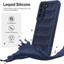 Silicone Case for Samsung Galaxy S22, Anti-Scratch Microfiber Lining, Shockproof Case with Camera Protection, Blue