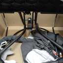 HKAI Baby Bouncer, Portable Baby Bouncer Seat for Babies 0-18 Months, 100% Cotton Fabrics, 3 Modes of use with Rocker and Stationary Options, Infant Rocker Chair with Hanging Toys-Dark Grey