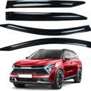 AUXKO Window Rain Guard for Kia Sportage 2023 2024 2025 2026 LX EX SX Prestige X-Pro X-Line Tape-On Shatterproof Sun Smoke Guard Vent Visor Side Wind Deflectors Accessories for Kia Sportage 2023-2026