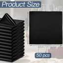 P Pothuiny 50 Pcs Black Satin Napkins 17 x 17 Inches, Square Smooth Wedding Dinner Napkins Silky Bulk Cloth Napkins Table Napkins for Banquet Party Restaurant Decor, Thanksgiving, Christmas