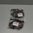 Joytale Tangle-Free Slip Leads for Dogs, 6 FT Slip Leash with Padded Double Handle, Reflective Nylon Training Leash for Small Medium Dogs 15-40 Lbs, Black/Orange 2 Pack