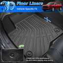 CRV Floor Mats - Car Mats for Honda CRV 2023-2026, All Weather Full Set Cargo Liner & Backrest Mat & Door Sill Guard for CRV Accessories, Heavy Duty