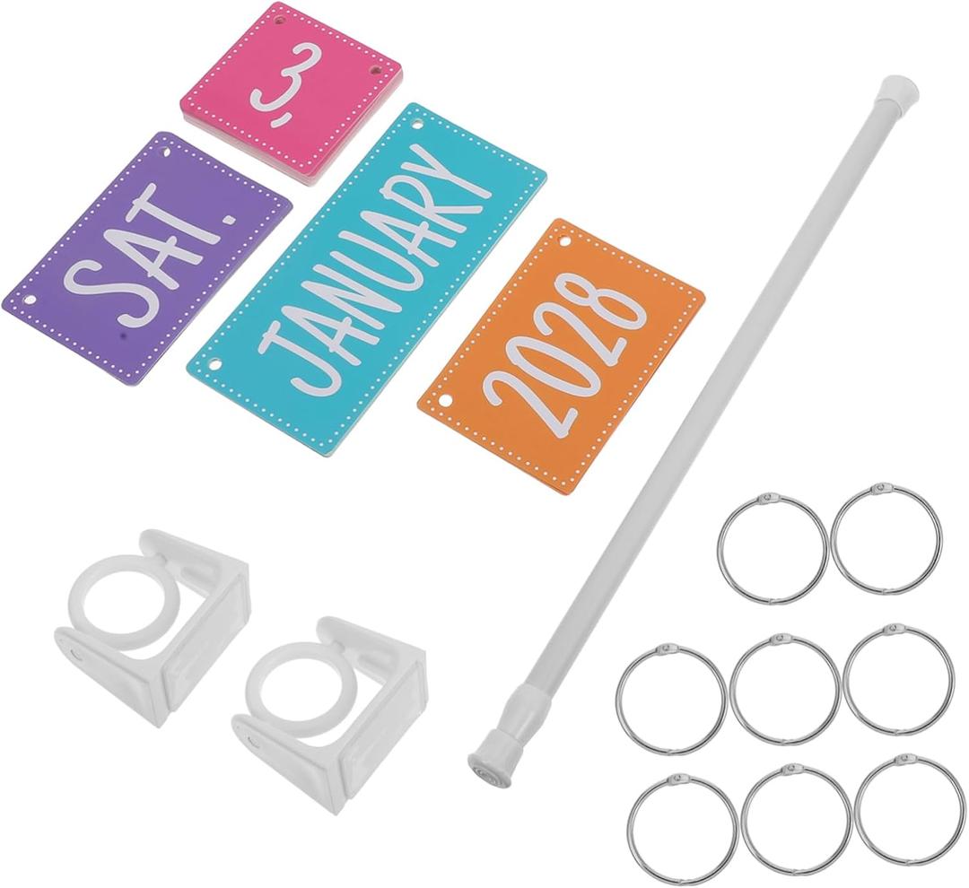 Classroom Flip Calendar Set with Adjustable Holder Bulletin Board for Home School Engaging Educational Tool for Date Cards Included