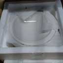 White Soup Tureen with Gold Design,Double Handle Soup Serving Bowl with Lid and Ladle Bone China Tableware,3.2L