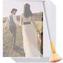 PerKoop 100 Sheets Vellum Paper, 5 x 7, Thick Transparent Paper with Embossing Fan Brush, 160GSM Printable Clear Vellum for Wedding Invitations, Heat Embossing, Belly Bands