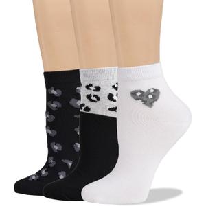 COTTON DAY Women's Soft Combed Cotton Socks Seamless Toe Black White Navy