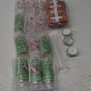 24 Pcs 16.9 Oz Football Plastic Cups Bulk Football Cooling Towel Set Include 12 Footballs Theme Cups with Straw and Lid 12 Footballs Ice Towel for Sport Party Favors Team Gifts