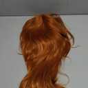 Rugelyss Long Wavy Auburn Red Wigs for Women, Layered Synthetic Copper Ginger Hair Wig with Bangs for Daily or Costume Party