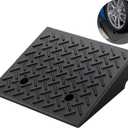 Rubber Curb Ramp 19.6"  19.6"  5", Heavy Duty Rubber Threshold Ramp, Portable Driveway Ramp for Sidewalk Cars Motorcycles Wheelchairs Trailers Scooter Lawnmower Loading Dock Pets