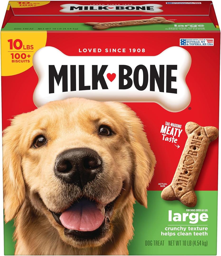 Milk-Bone Original Dog Treats Biscuits for Large Dogs, 10 Pounds, Best By: 031326