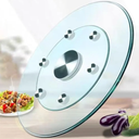 30.7 inch Lazy Susan for Table Top Tempered Glass Rotating Serving Tray for Dining Table, Kitchen Lazy Susan Organizer Spinning Rotating Food Server Party Centerpieces Heavy Duty