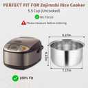 Stainless Steel Inner Pot Compatible with Zojirushi Rice Cooker NS-TSC10, 5.5-Cup (Uncooked), Dishwasher Safe