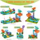Dinosaur Marble Run Building for Kids: 3 4 5 6 7 8 Years Old Kids Dinosaur Building Blocks Toys - Preschool Montessori Game Compatible with Major Brands for Boys Girls