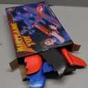 3 Pack Airplane Launcher Toy with Glowing Eyes & Web-Pattern Wings,2 Flight Modes Outdoor Games for Kids,Boys Toys Age 3-12,Birthday Gifts for 3 4 5 6 7 8 9 10 11 12 Year Old,Kids Gift(Red&Blue&Black)