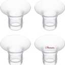 Momcozy 19mm 4Count Flange Insert Compatible with 24mm Flange/Shield of Most Pumps (Transparent)