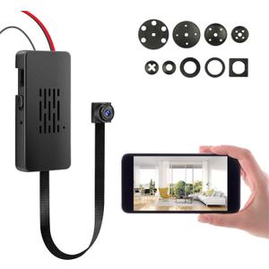 Wireless Mini Camera 1080P HD Security Camera DIY Module with Motion Detection Alarm for Home Office Garage Security Easy Operation APP Control (Black_Basic Edition)