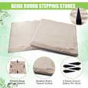 8 Pack Garden Stepping Stones Outdoor Step Stones 15.5'' Paving Stone with Ground Stakes Decorative Paver Pads Easy Installation for Walkway Pathway Patio Lawn Yard Landscaping Resin Material (Beige)