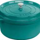 Staub 7-Qt Dutch Oven, Serves up to 8 People, Oven Safe to 500°F Turquoise
Perfect for Batch Cooking, Meal Prep & Large Meals. Braise, Roast & Bake in One Pot. Enameled Coated Cast Iron Dutch Oven