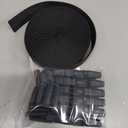 Buckles and Straps Set 1": 6 Yards of Thick Nylon Webbing, 6-Pack Heavy Duty Adjustable Quick Side Release Plastic Buckles, 12 Tri-Glide Slide Clips, Black (1-Inch Combo Set)