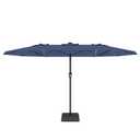 Garvee 15FT Patio Umbrella with Solar Lights & Base Included, Beige
Rectangular Large Patio Umbrella with Crank Handle 48 LED Lights, UV Protection for Outdoor Market, Backyard, Deck, Poolside