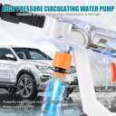 Car Wash Spray Gun 48Vh, High-Pession Water Gun 5-Section Dual Electric Car Cleaning Gun Toolbox Set with 6 in 1 Nozzle, 5-Meter Hose, Water Pipe Adapter, Filter Screen, Foam Kettle