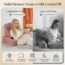 Reading Pillow for Adults, Back Pillow for Bed Sitting Up, Backrest Pillow for Sitting in Bed, Detachable Arms with Built-in Cup & Phone Caddy (Dusty Pink-Corduroy, 21 INCH)