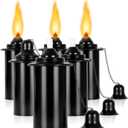 8 x 16oz Torch Replacement Canisters, Bamboo Lantern Refillable Torches, Decorative Torch Canister Replacement for Yard, Patio, Deck, Garden, Party, Landscap (16OZ-6PCS)