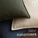 Foindtower Pack of 2, Decorative Linen Solid Throw Pillow Covers Accent Lumbar Cushion Case Boho Farmhouse Pillowcase for Chair Couch Sofa Bedroom Living Room Home Decor 12 x 20 Inch Dark Olive Green