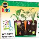 Miracle GRO My First Root Viewer- Decorate & Plant Your Own Garden - Stem Kit for Kids - Soil & Vegetable Seeds Included - Science Educational Teens Kids Gardening Set Age 6+, Multicolor