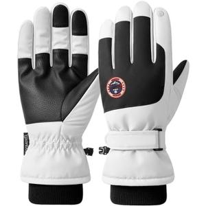 JJZS Winter Ski Snow Gloves for Men, Women, Youth | Touchscreen & Waterproof Cold Weather Hand Warming Gloves Winter Work Gloves