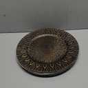 Black Charger Plates, 13 Inch Set of 6 Plastic Peacock Chargers for Dinner Plates,Table Settings, Easter, Thanksgiving, Christmas Party, Family Gathering.